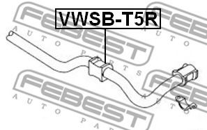 Опора, стабилизатор FEBEST VWSB-T5R - Фото 1