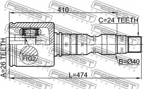 ШРКШ FEBEST 0111-ACV40RH - Фото 1
