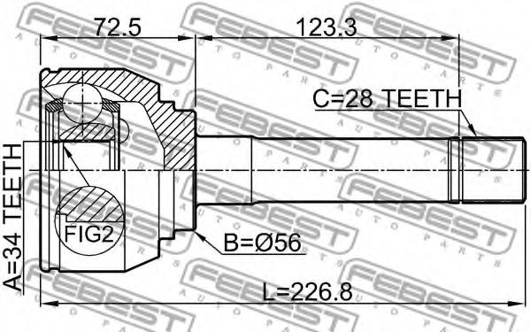 ШРУС FEBEST 1210-H1 - Фото 1