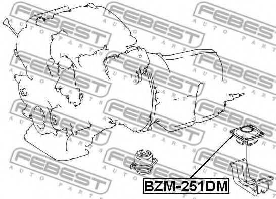 Подушка двигателя FEBEST BZM-251DM - Фото 1