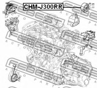Подушка двигателя FEBEST CHM-J300RR - Фото 1