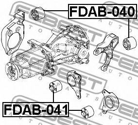 Опора, дифференциал FEBEST FDAB-040 - Фото 1