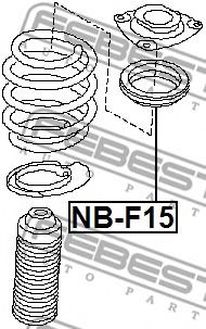 Подшипник качения, опора стойки амортизатора FEBEST NB-F15 - Фото 1