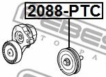 Направляющий / паразитный ролик  поликлинового ремня FEBEST 2088-PTC - Фото 1