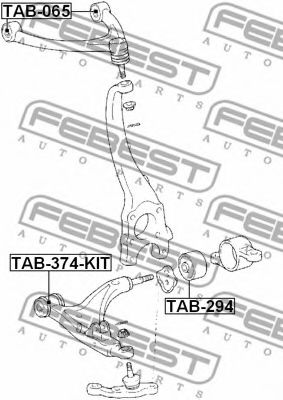 Сайлентблок рычага FEBEST TAB-374-KIT - Фото 1