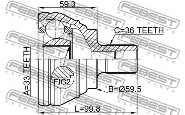 ШРКШ FEBEST 2310-EOS - Фото 1