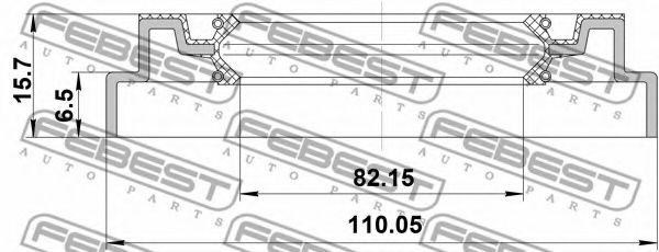 Сальник ступицы колеса FEBEST 95QDS-841100716X - Фото 1