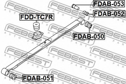 Ресора FEBEST FDD-TC7R - Фото 1