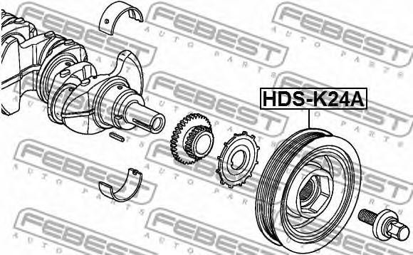 Шкив коленвала FEBEST HDS-K24A - Фото 1