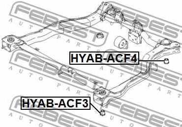 Втулка, балка моста FEBEST HYAB-ACF4 - Фото 1