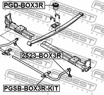 Ресора FEBEST PGD-BOX3R - Фото 1