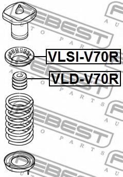 Амортизатор FEBEST VLD-V70R - Фото 1