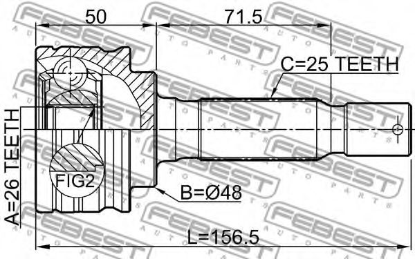ШРКШ FEBEST 0410-GA2RR - Фото 1