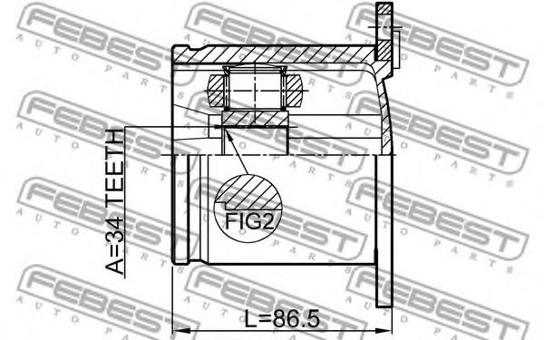 ШРУС FEBEST 2311-CCLH - Фото 1