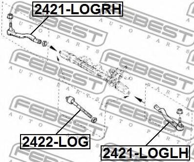 Рулевая тяга FEBEST 2422-LOG - Фото 1