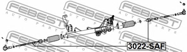 Рулевая тяга FEBEST 3022-SAF - Фото 1
