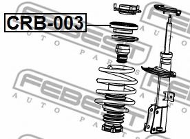 Подшипник качения, опора стойки амортизатора FEBEST CRB-003 - Фото 1