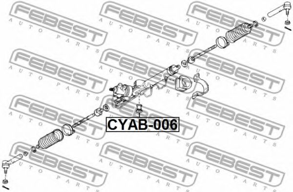 Сайлентблок рулевого механизма FEBEST CYAB-006 - Фото 1