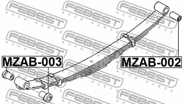 Сайлентблок рычага FEBEST MZAB-002 - Фото 1
