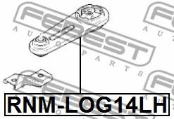 Подушка двигателя FEBEST RNM-LOG14LH - Фото 1