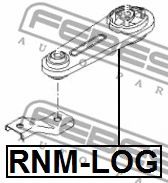 Подушка двигателя FEBEST RNM-LOG - Фото 1