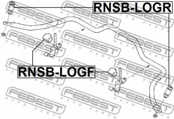 Опора, стабилизатор FEBEST RNSB-LOGR - Фото 1