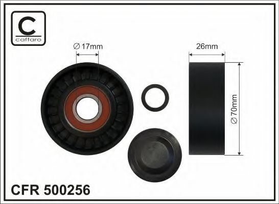 Натяжний ролик поліклинового ременя CAFFARO 500256