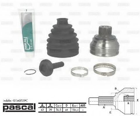 Комплект ШРУСов PASCAL G1A053PC - Фото 1