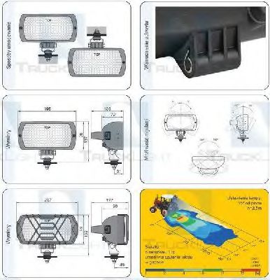 Фара рабочего освещения TRUCKLIGHT WL-UN015 - Фото 1