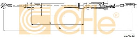 Трос ручника COFLE 10.4723 - Фото 1