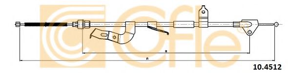 Трос ручника COFLE 10.4512 - Фото 1