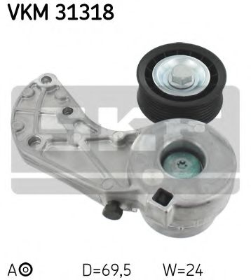 Натяжной ролик поликлинового ремня SKF VKM 31318