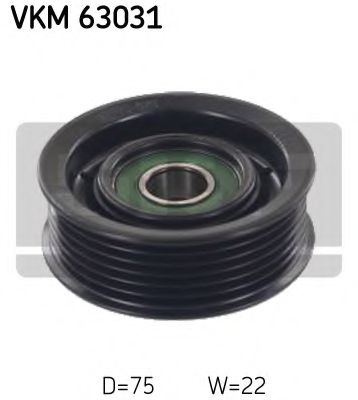 Направляющий / паразитный ролик  поликлинового ремня SKF VKM 63031