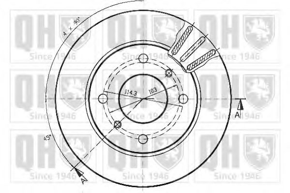 Тормозной диск QUINTON HAZELL BDC3775 - Фото 1
