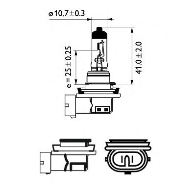 Лампа накаливания PHILIPS 12362WHVB1 (фара дальнего света, основная фара, противотуманная фара, стояночные огни / габаритные фонари, фара с автоматической системой стабилизации, фара дневного освещения) - Фото 1