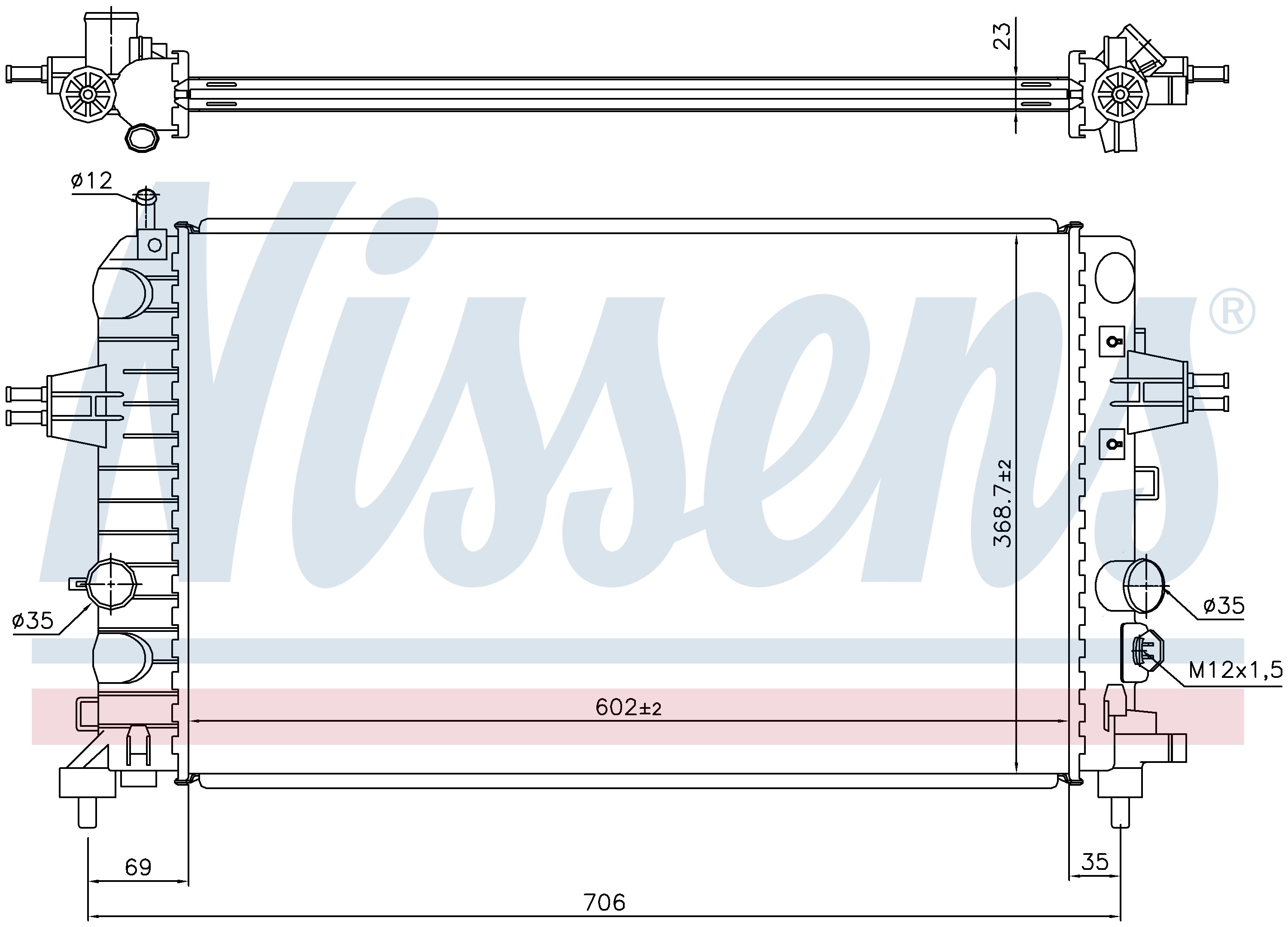 Радиатор охлаждения NISSENS 63028A
