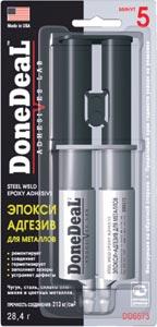 Клей эпоксидный 5-минутный для металла серый Done Deal 28г