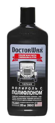 Полироль с полифлоном черная Doctor Wax 300мл