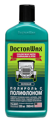 Полироль с полифлоном зелёная Doctor Wax 300мл