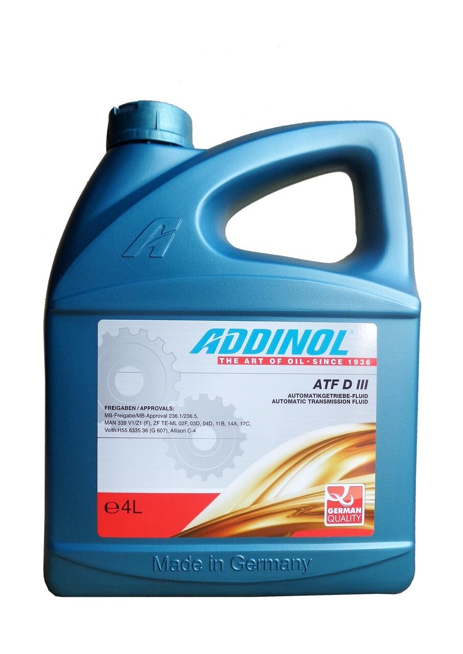 Трансмиссионное масло ADDINOL ATF DIII 4л