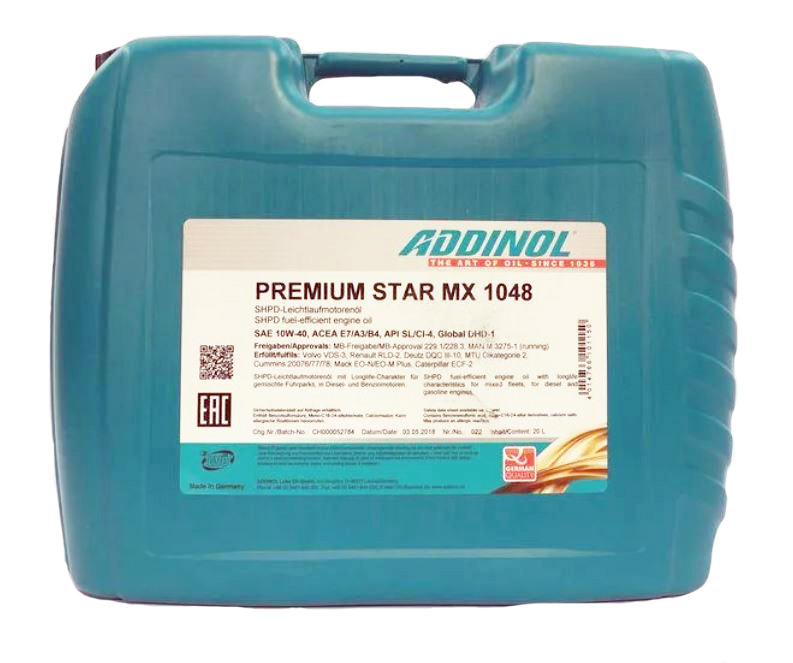 Моторне масло ADDINOL PremiumStar MX1048 10W-40 20 л