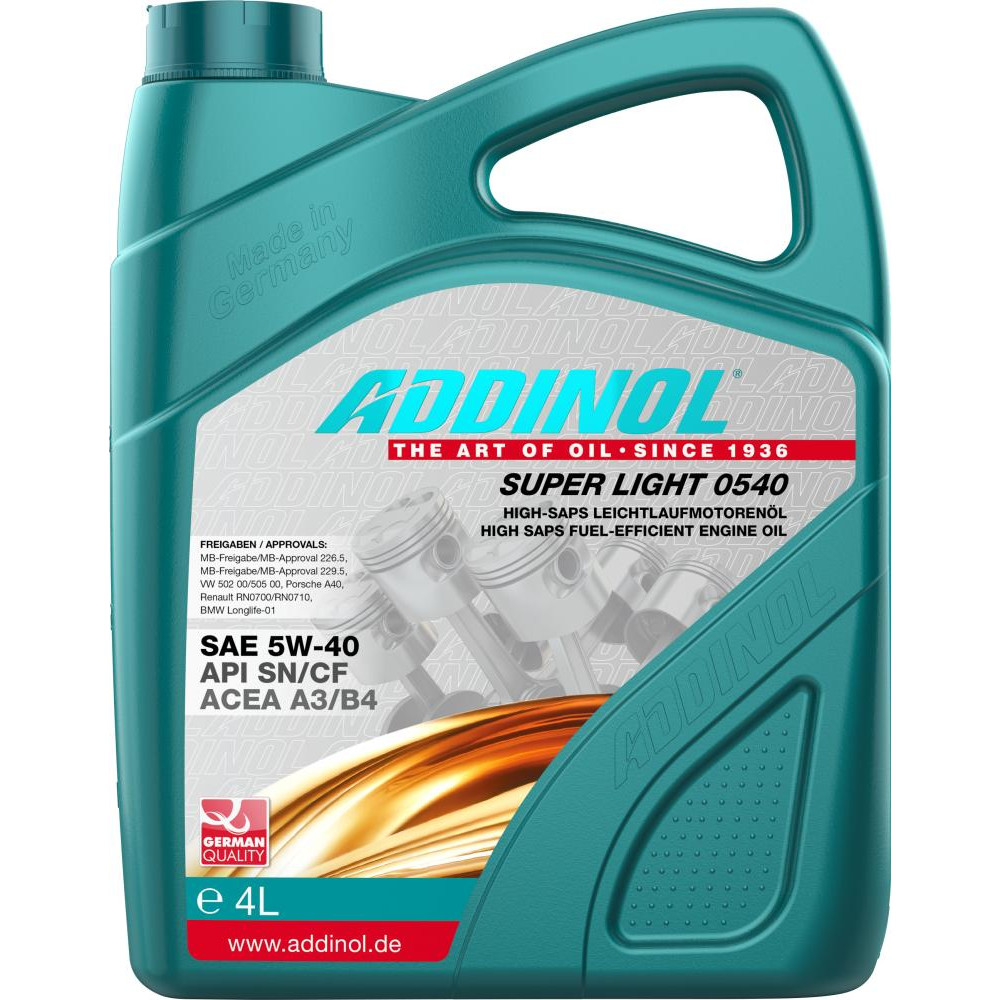 Моторне масло ADDINOL SuperLight 0540 5W-40 4 л