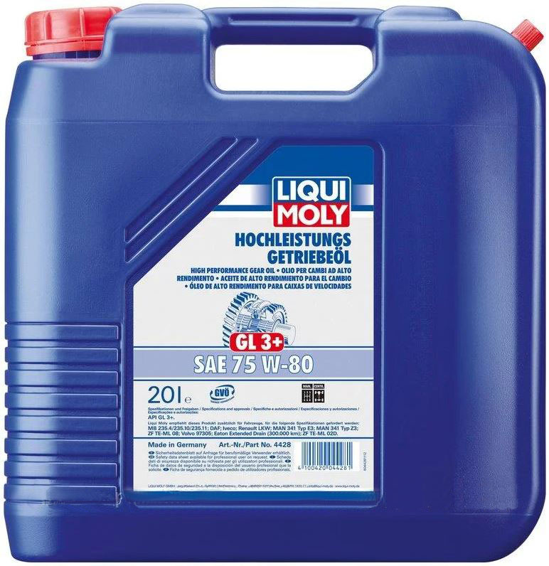 Масло трансмиссионное LIQUI MOLY SAE 75W-80 HOCHLEISTUNGS-GETRIEBEOIL 20л