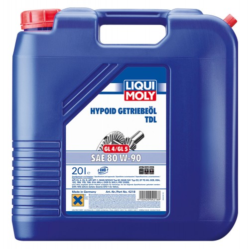 Масло трансмиссионное LIQUI MOLY SAE 80W-90 HYPOID-GETRIEBEOIL TDL 20л