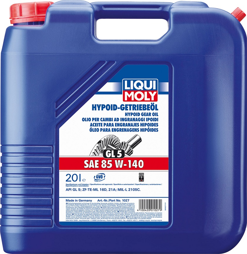 Масло трансмиссионное LIQUI MOLY SAE 85W-140 HYPOID-GETRIEBEOIL 20л