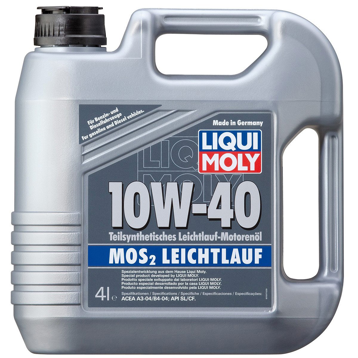 Масло моторное LIQUI MOLY MoS2 Leichtlauf SAE 10W-40 полусинтетика 4л