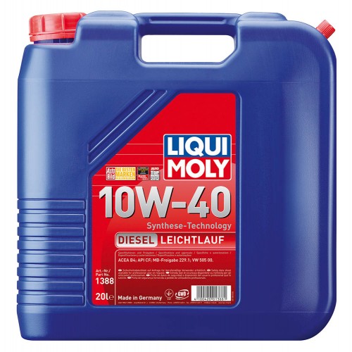 Масло моторное LIQUI MOLY Diesel Leichtlauf 10W-40 полусинтетика 20л