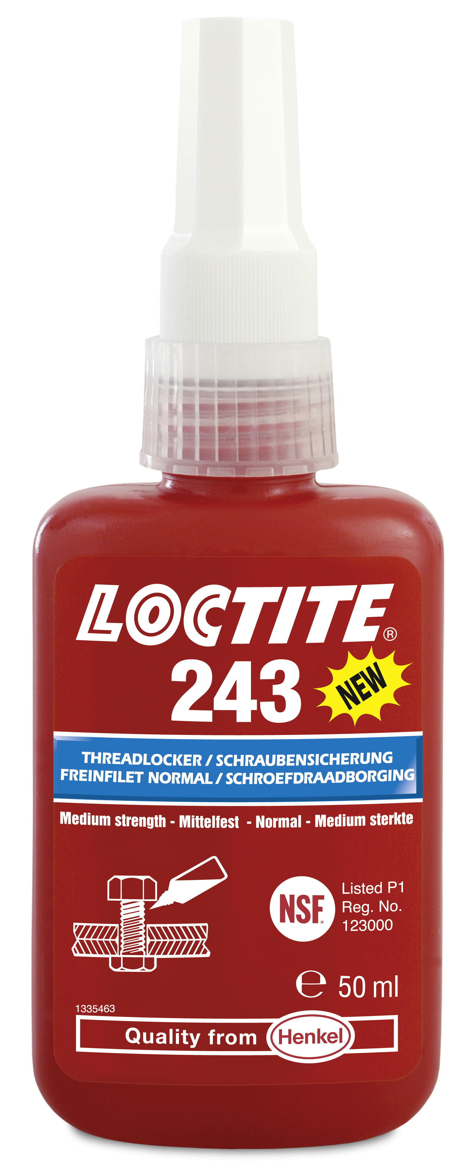 Фиксатор резьбы средней прочности Loctite 243 50мл