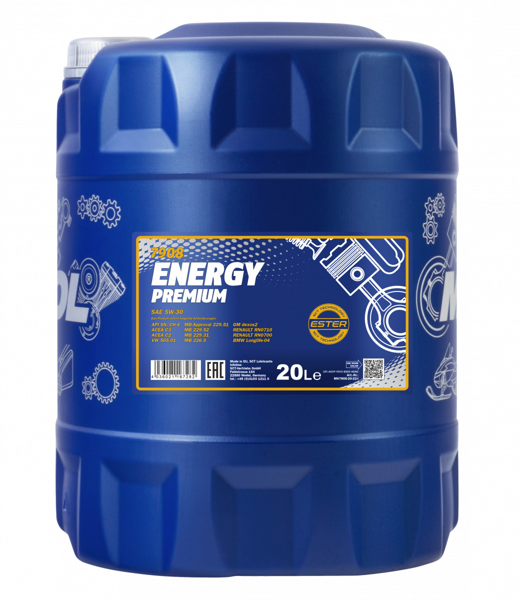 Масло моторное MANNOL Energy Premium 5w-30 20 л