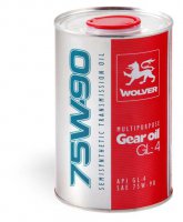 Трансмиссионное масло Wolver MULTIPURPOSE GEAR OIL GL-4 75W-90 1л